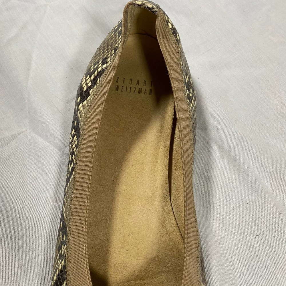 Stewart Weitzman Python Leather 9 1/2 Womens Ball… - image 8